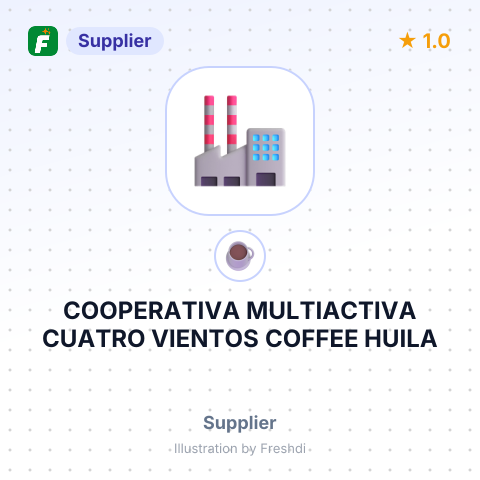 COOPERATIVA MULTIACTIVA CUATRO VIENTOS COFFEE HUILA – summary card, no photo uploaded yet