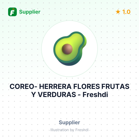 COREO- HERRERA FLORES FRUTAS Y VERDURAS – summary card, no photo uploaded yet