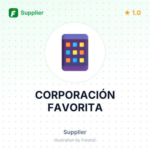 CORPORACIÓN FAVORITA – summary card, no photo uploaded yet