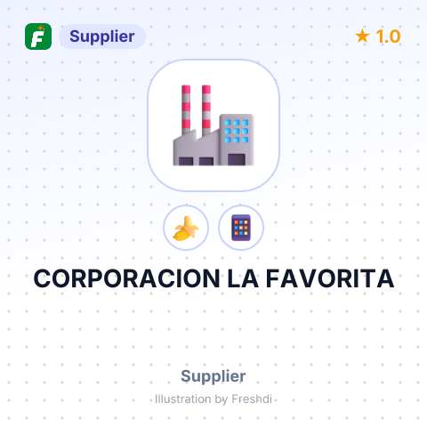 CORPORACION LA FAVORITA – summary card, no photo uploaded yet
