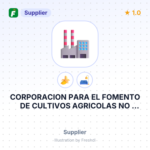 CORPORACION PARA EL FOMENTO DE CULTIVOS AGRICOLAS NO TRADICI – summary card, no photo uploaded yet