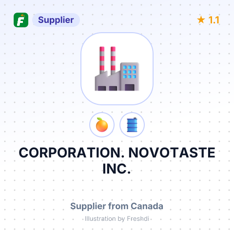 CORPORATION. NOVOTASTE INC. – summary card, no photo uploaded yet