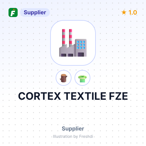 CORTEX TEXTILE FZE – summary card, no photo uploaded yet