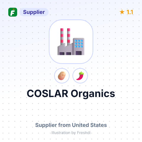 COSLAR Organics – summary card, no photo uploaded yet