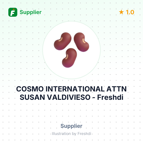 COSMO INTERNATIONAL ATTN SUSAN VALDIVIESO – summary card, no photo uploaded yet