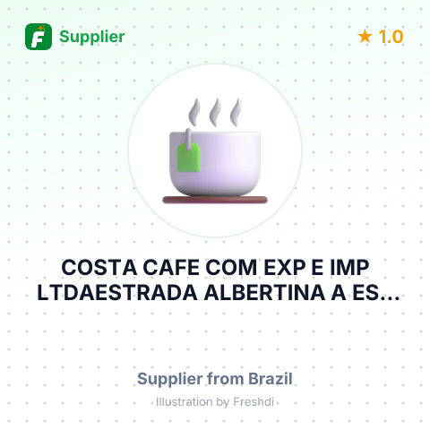 COSTA CAFE COM EXP E IMP LTDAESTRADA ALBERTINA A ESP SANTO DO PINHAL KM 01 ALBERTINA MINAS – summary card, no photo uploaded yet
