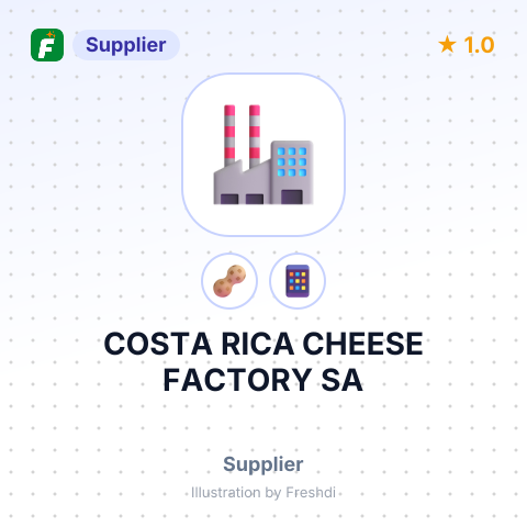COSTA RICA CHEESE FACTORY SA – summary card, no photo uploaded yet