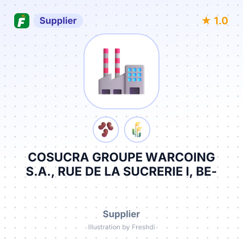 COSUCRA GROUPE WARCOING S.A., RUE DE LA SUCRERIE I, BE- – summary card, no photo uploaded yet