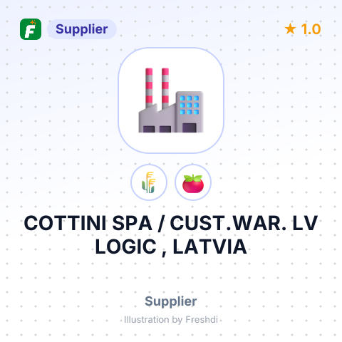 COTTINI SPA / CUST.WAR. LV LOGIC , LATVIA – summary card, no photo uploaded yet