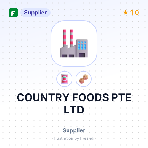 COUNTRY FOODS PTE LTD – summary card, no photo uploaded yet