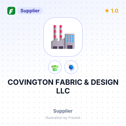 COVINGTON FABRIC & DESIGN LLC – summary card, no photo uploaded yet