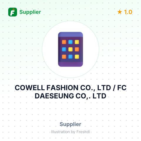 COWELL FASHION CO., LTD / FC DAESEUNG CO,. LTD – summary card, no photo uploaded yet