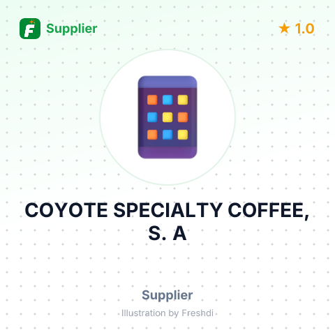COYOTE SPECIALTY COFFEE, S. A – summary card, no photo uploaded yet