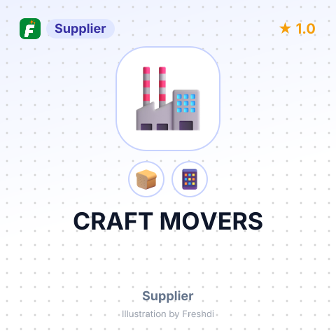 CRAFT MOVERS – summary card, no photo uploaded yet