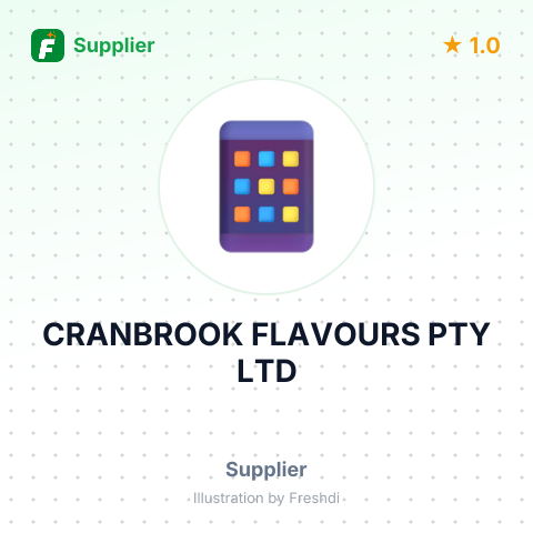 CRANBROOK FLAVOURS PTY LTD – summary card, no photo uploaded yet