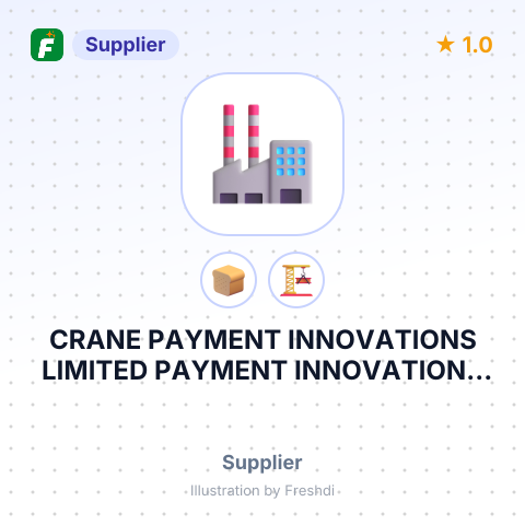 CRANE PAYMENT INNOVATIONS LIMITED PAYMENT INNOVATIONS LIMITED – summary card, no photo uploaded yet