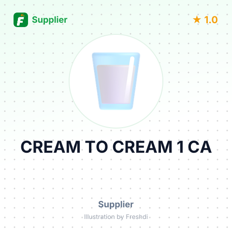 CREAM TO CREAM 1 CA – summary card, no photo uploaded yet