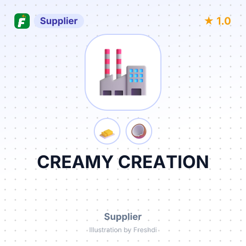 CREAMY CREATION – summary card, no photo uploaded yet