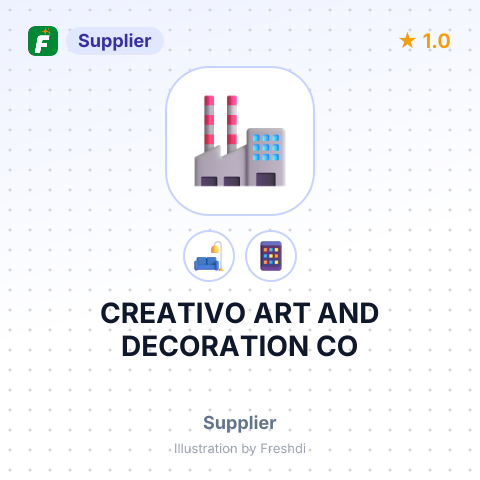 CREATIVO ART AND DECORATION CO – summary card, no photo uploaded yet