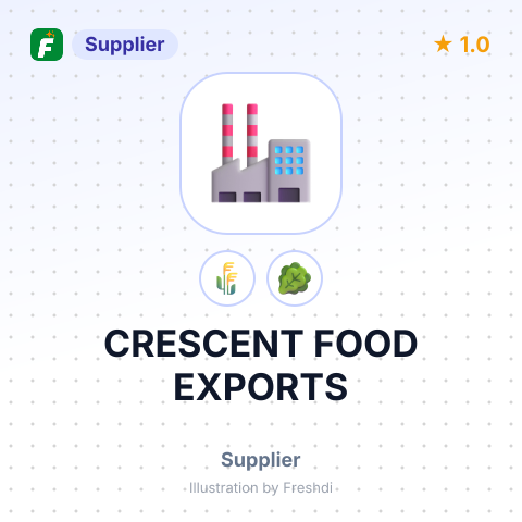 CRESCENT FOOD EXPORTS – summary card, no photo uploaded yet