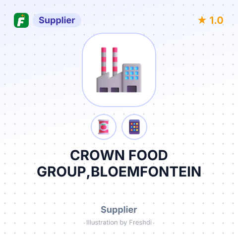 CROWN FOOD GROUP,BLOEMFONTEIN – summary card, no photo uploaded yet
