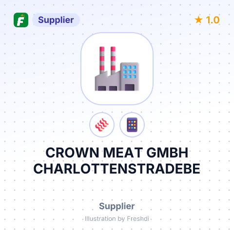 CROWN MEAT GMBH CHARLOTTENSTRADEBE – summary card, no photo uploaded yet