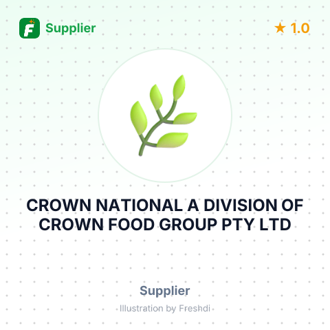 CROWN NATIONAL A DIVISION OF CROWN FOOD GROUP PTY LTD – summary card, no photo uploaded yet