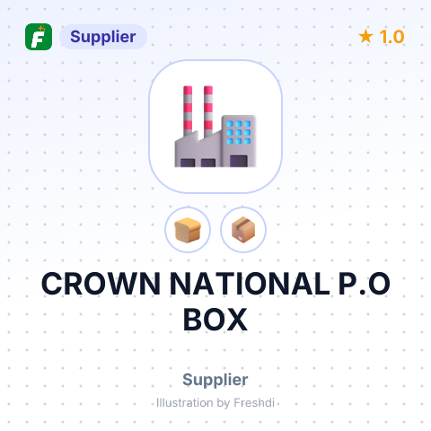 CROWN NATIONAL P.O BOX – summary card, no photo uploaded yet