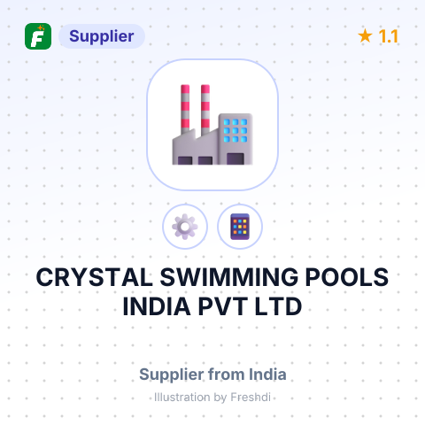 CRYSTAL SWIMMING POOLS INDIA PVT LTD – summary card, no photo uploaded yet