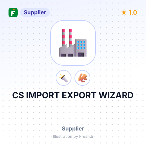 CS IMPORT EXPORT WIZARD – summary card, no photo uploaded yet