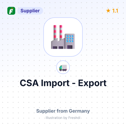 CSA Import - Export – summary card, no photo uploaded yet