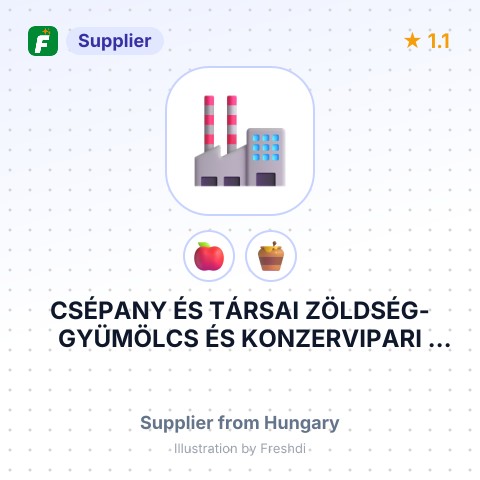 CSÉPANY ÉS TÁRSAI ZÖLDSÉG-GYÜMÖLCS ÉS KONZERVIPARI NAGYKERESKEDELMI KFT. – summary card, no photo uploaded yet