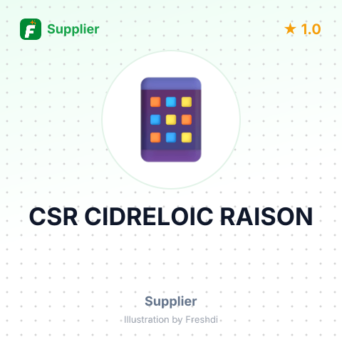 CSR CIDRELOIC RAISON – summary card, no photo uploaded yet