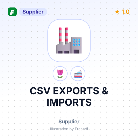 CSV EXPORTS & IMPORTS – summary card, no photo uploaded yet