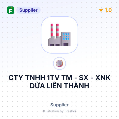 CTY TNHH 1TV TM - SX - XNK DỪA LIÊN THÀNH – summary card, no photo uploaded yet