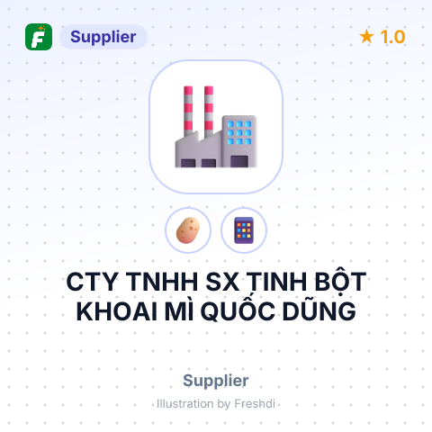 CTY TNHH SX TINH BỘT KHOAI MÌ QUỐC DŨNG – summary card, no photo uploaded yet