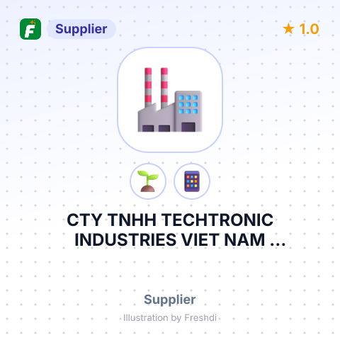 CTY TNHH TECHTRONIC INDUSTRIES VIET NAM MANUFACTURING CHI NHANH TAI – summary card, no photo uploaded yet