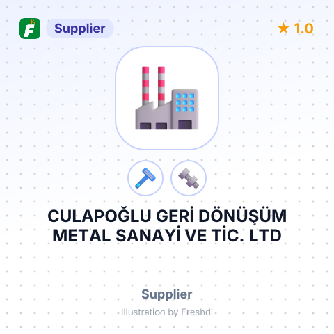 CULAPOĞLU GERİ DÖNÜŞÜM METAL SANAYİ VE TİC. LTD – summary card, no photo uploaded yet