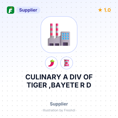 CULINARY A DIV OF TIGER ,BAYETE R D – summary card, no photo uploaded yet