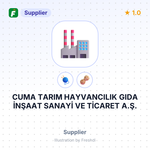 CUMA TARIM HAYVANCILIK GIDA İNŞAAT SANAYİ VE TİCARET A.Ş. – summary card, no photo uploaded yet