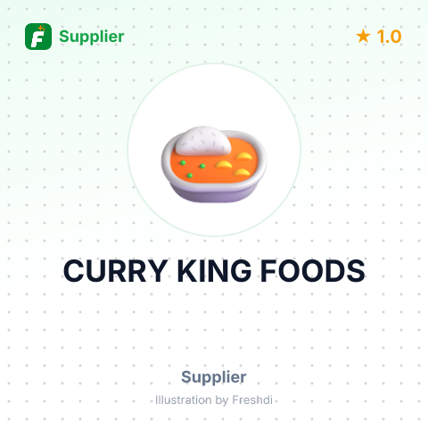 CURRY KING FOODS – summary card, no photo uploaded yet