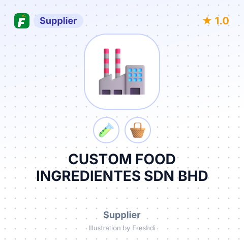 CUSTOM FOOD INGREDIENTES SDN BHD – summary card, no photo uploaded yet