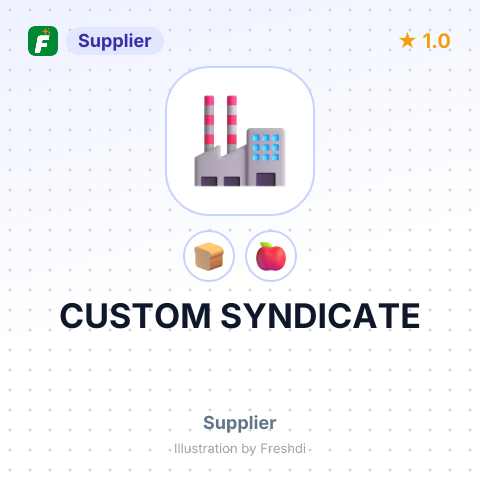 CUSTOM SYNDICATE – summary card, no photo uploaded yet