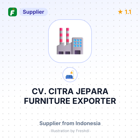 CV. CITRA JEPARA FURNITURE EXPORTER – summary card, no photo uploaded yet