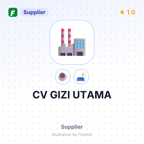 CV GIZI UTAMA – summary card, no photo uploaded yet