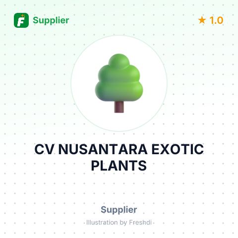 CV NUSANTARA EXOTIC PLANTS – summary card, no photo uploaded yet