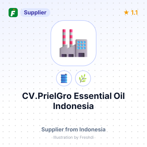 CV.PrielGro Essential Oil Indonesia – summary card, no photo uploaded yet