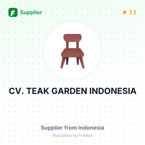 CV. TEAK GARDEN INDONESIA – summary card, no photo uploaded yet
