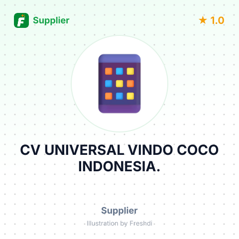 CV UNIVERSAL VINDO COCO INDONESIA. – summary card, no photo uploaded yet