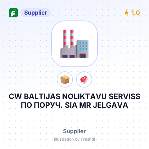CW BALTIJAS NOLIKTAVU SERVISS ПО ПОРУЧ. SIA MR JELGAVA – summary card, no photo uploaded yet